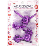 Joy Daisy Barrette 12ct Asst Purple 16468