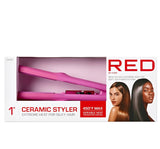 RED Adjustable Heat Ceramic Styler Flat Iron 1"