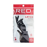 Guantes de látex negros y rojos, 6 unidades