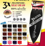 Afreezm Pre-Stretched Silky Braiding Hair Pack 3X 54"