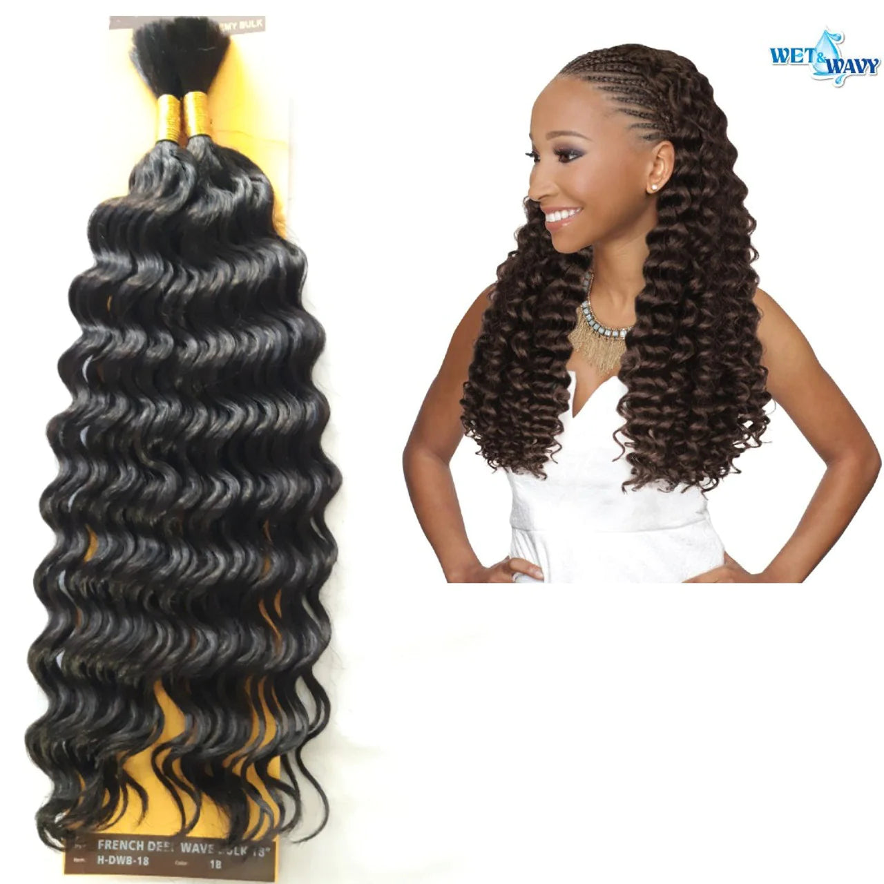 Deep wave sales human braiding hair