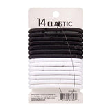 Red Elastic Band 14ct 5MM Black & White #HEB02