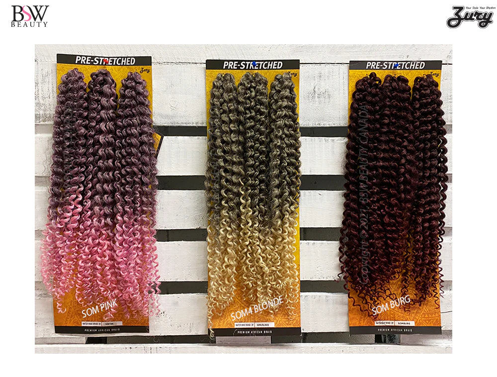 ZURY Synthetic 3X PRE Stretched Crochet Braid - Water Wave 20"
