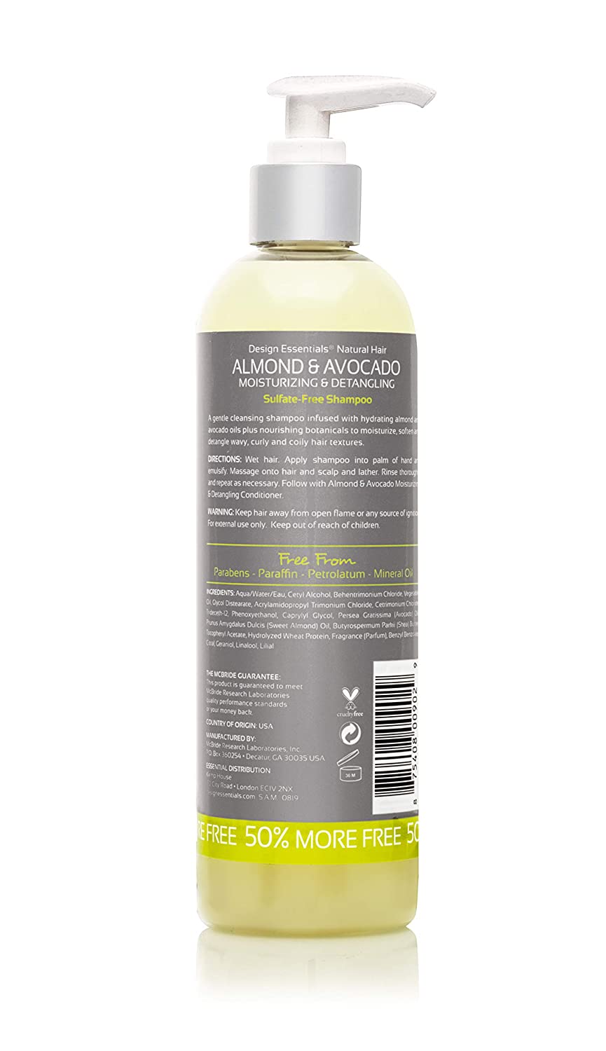 Design Essentials Natural Hair- Almond & Avocado Sulfate-Free Shampoo