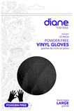 Diane Vinyl Powder Free Glove (10 Pack; Black)