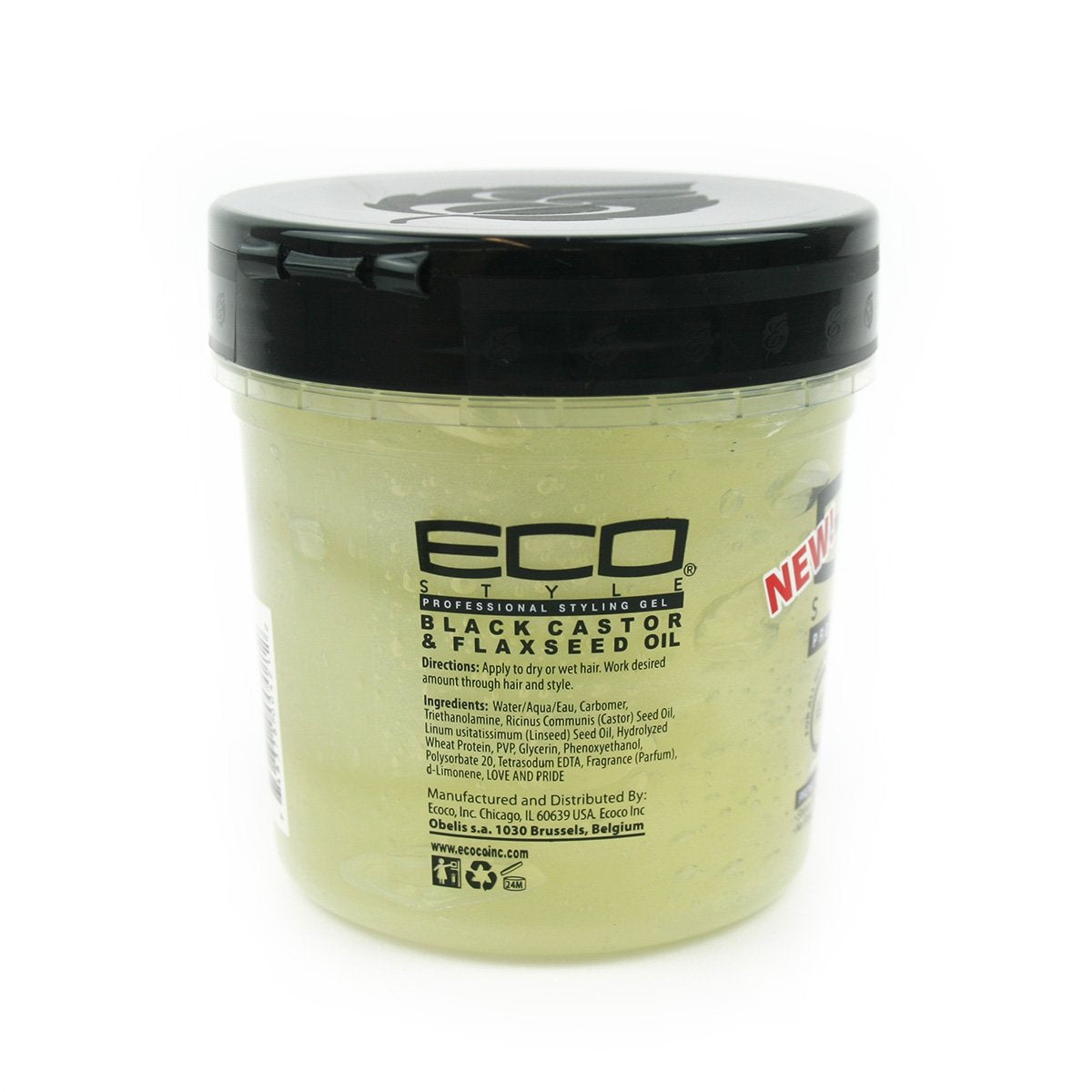 Ecoco Eco Style Professional Styling Gel Black Castor & Flaxseed Oil (32  oz.)