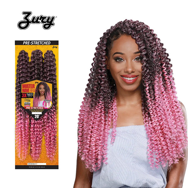ZURY Synthetic 3X PRE Stretched Crochet Braid - Water Wave 20"