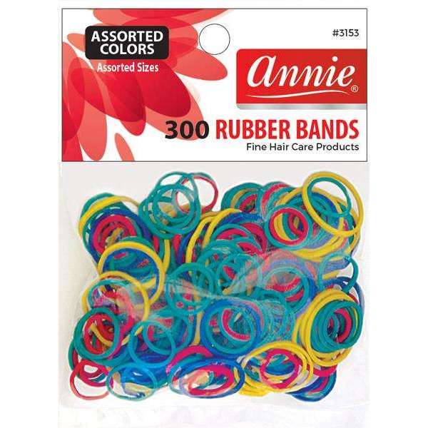 Annie Rubber Bands 300ct (Asst Size & Color)