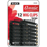 Annie Large Wig Clips- 12ct