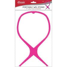 Annie Wig Stand 12in. Pink