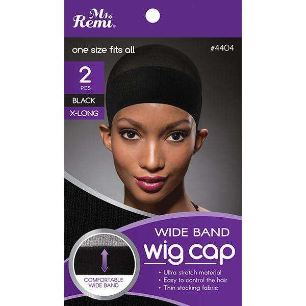Annie Ms. Remi Wig Cap 2Pc Black Wide Band 04404